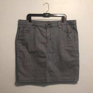 Wrangler blue and white striped skirt